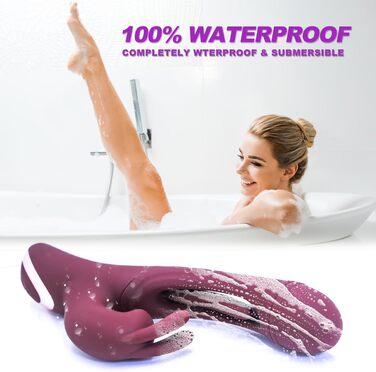 JFRong 3-в-1 Вібратор Кролик: Dildo, Вібратор для жінок, G-точка, Анальний вібратор, 10 режимів, Водостійкий, Червоний