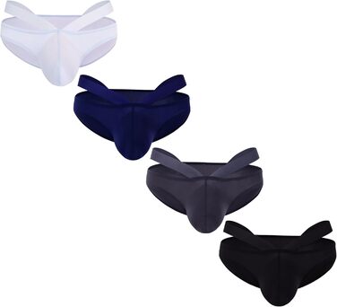 Сліп YUFEIDA для чоловіків (4 шт. у наборі) - сексуальний дизайн, дихаючий матеріал, для занять спортом та фітнесом, M