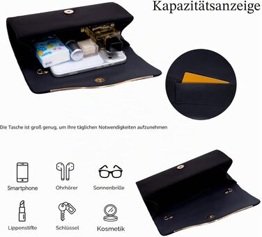 Жіночий вечірній клатч із замшевої екошкіри чорного кольору, елегантна сумка-кросбоді з від’ємним ланцюжком для весілля та вечірок