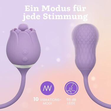 Вібратор-аналізатор Rosen від Oliver James - 10 режимів, водонепроникний, USB-зарядка (фіалковий)