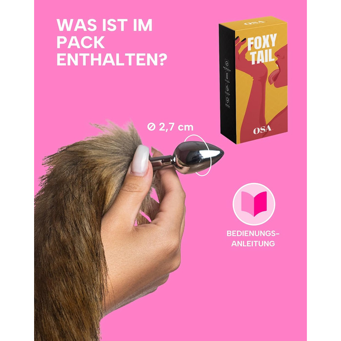 Анальний вібратор Be My Foxy з пультом дистанційного керування, 10 режимів, USB-зарядка, для чоловіків та жінок