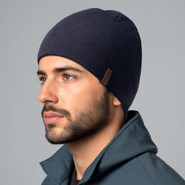 Спортивна шапка Giesswein Merino Cap Gehrenspitze з мериносової вовни, унісекс, темно-синя, один розмір
