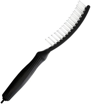 Щітка для волосся Olivia Garden Fingerbrush Care Iconic з нейлоновими щетинками для легкого розплутування та стайлінгу, Black Medium