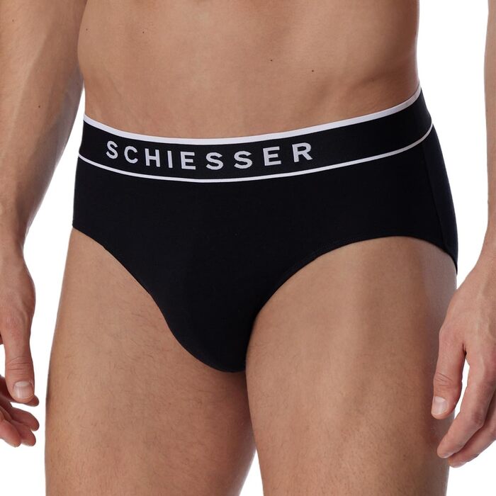 Труси чоловічі Schiesser 5 шт. з гумкою, бавовна Bio, чорні, XL
