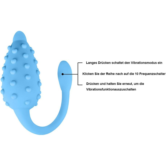 Секс-іграшка NAIXBTY: вібруюче яйце з силікону з пультом дистанційного керування. Для вагінальної та кліторальної стимуляції. Підходить для пар. (Блакитний)
