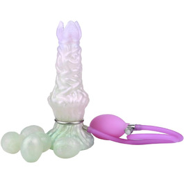 Інопланетний яйцеклад з силікону з п'ятьма яйцями, пневматичний фантазійний дилда для стимуляції G-точки, простати, мастубації. Іграшка для дорослих для жінок та чоловіків. Анальний плагін, дилда-яйце.