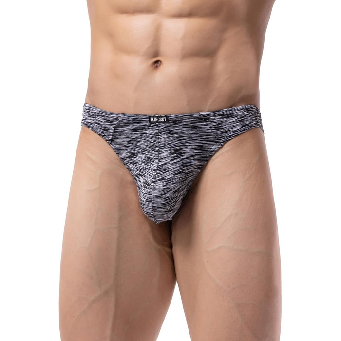 Танга чоловічі iKingsky, чорні, 4 шт. у пакунку, низька талія, швидковисихаючі