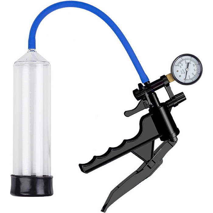 Пумпа для збільшення пеніса з манометром для покращення потенції, збільшення розміру та як допоміжний засіб для ерекції. Має механізм