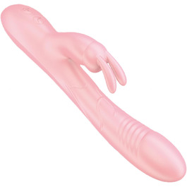 Вібратор G-Punkt Silikon з 10 режимами вібрації для жінок. Іграшки для дорослих, кролик. Рожевий колір