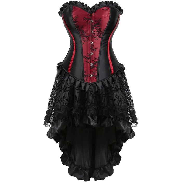 Корсетне плаття Ютрісуйо - корсет, корсаж, готичний стиль, червоний (XXS, 73003wine)