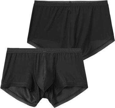 Сліпекс чоловічі прозорі сексуальні труси BIATWOWR з підсилювачем мішка для більшої привабливості та комфорту (2 шт.): різнокольорові, XL