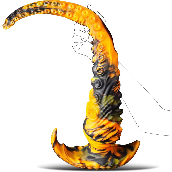 Анальний дилда Tentakel 34,5 см з силікону: фантазійний анаплаг для пар, жінок та чоловіків