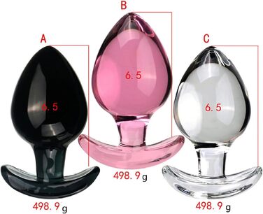 Анальний масажер MSTMAZZ з скла, XXL, для чоловіків та жінок, простата, прозорий, великий, анальні кульки