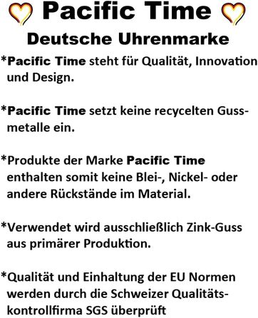 Аналоговий кварцовий годинник для медсестер Pacific Time з тахіметром, білий (модель 20655)