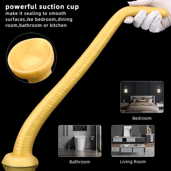 Силіконовий дилда-змійка, анальний плагін, для масажу простати та G-точки, великий розмір, 50.8 см, для чоловіків та жінок