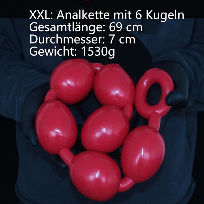 Анальні кульки силіконові LZMYZ (XL, 7 см) для сексуальної стимуляції - 6 розмірів, анальні намисто, дилда