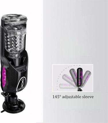 Масажер для чоловіків з нагрівом, 10 режимів ротації та 10 телескопічних режимів