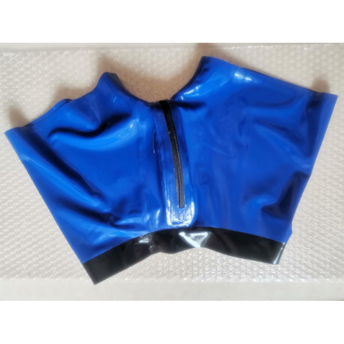 Шорти з латексу для чоловіків MFMYEE - прозорі, з блискавкою, ручна робота, XL