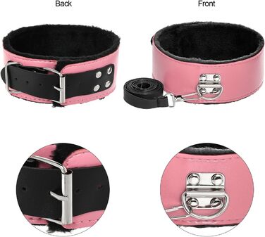 Набір для БДСМ зв'язування (12 предметів): наручники, фіксатори для щиколоток, анальний плагін, клямки для сосків, м'ячик-кнебель, перо-піксель, маска для очей, батіг, лопатка, бавовняне мотузка (рожевий та чорний)