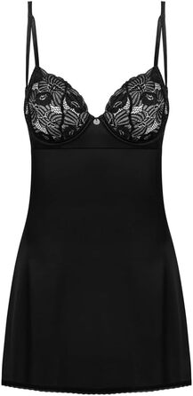 Чорна мереживна піжама-комбінезон Obsessive Serena Love M-L