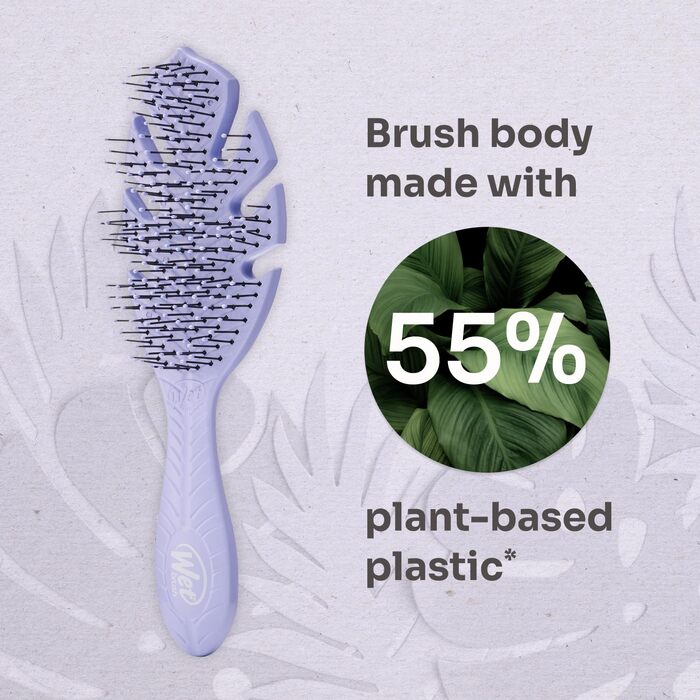 Щітка для волосся Wet Brush Go Green Detangler, екологічна розчісувальна щітка з м'якими щетинками IntelliFlex, сіра (Lavender)