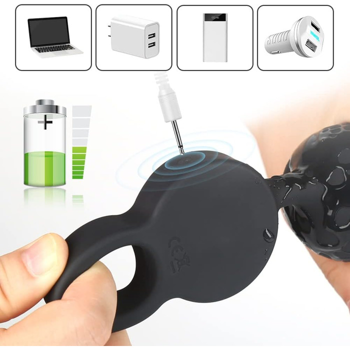 Анальні кулі вібратор із 10 режимів вібрації, 3 моторами та анальною ланцюжком. Стимулятор G-точки, простати, анальних кулястих вставок для чоловіків, жінок, пар.