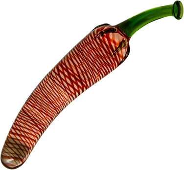 Glasdildo Glass Vibrations - Червоний Перець