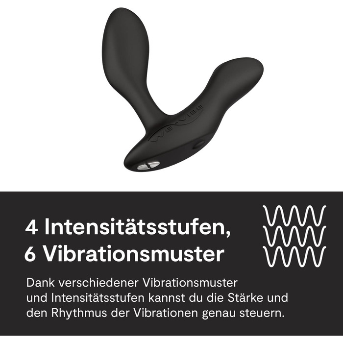 We-Vibe Vector + Virbierender Anal Plug: Масажер простати та периануму для чоловіків, дистанційне керування, додаток, гнучкий силіконовий секс-іграшка (чорний)