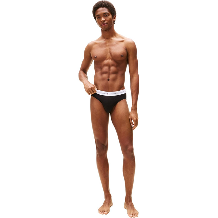 Труси чоловічі Tommy Hilfiger 3 шт. в упаковці, боксер, логотип, жовтий (чорний/чорний/чорний, білий Wb)