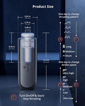 LOVENSE Solace - Автоматичний електричний секс-іграшка для чоловіків з пультом керування, різні режими, для соло та парних ігор