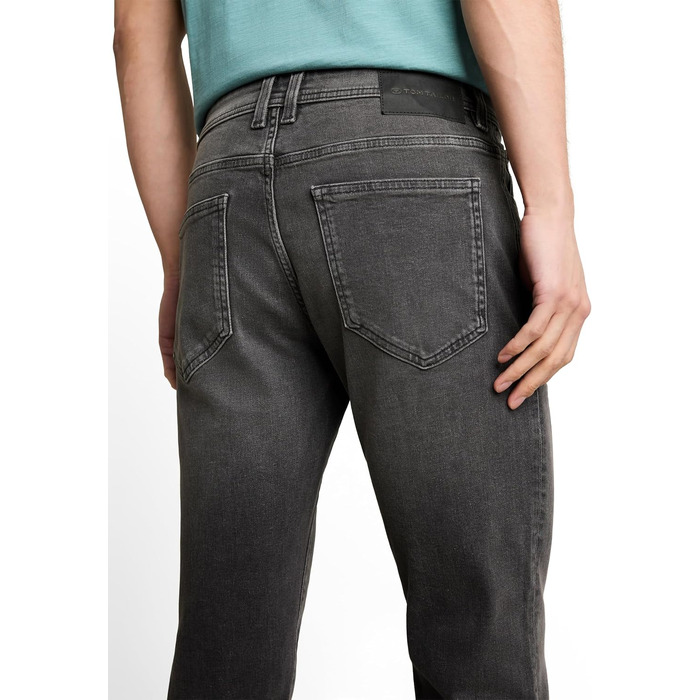 Чоловічі джинси Tom Tailor TTMARVIN Straight з еластичним стрейчем, темно-сірі (Used Dark Stone Grey Denim), 30W/32L