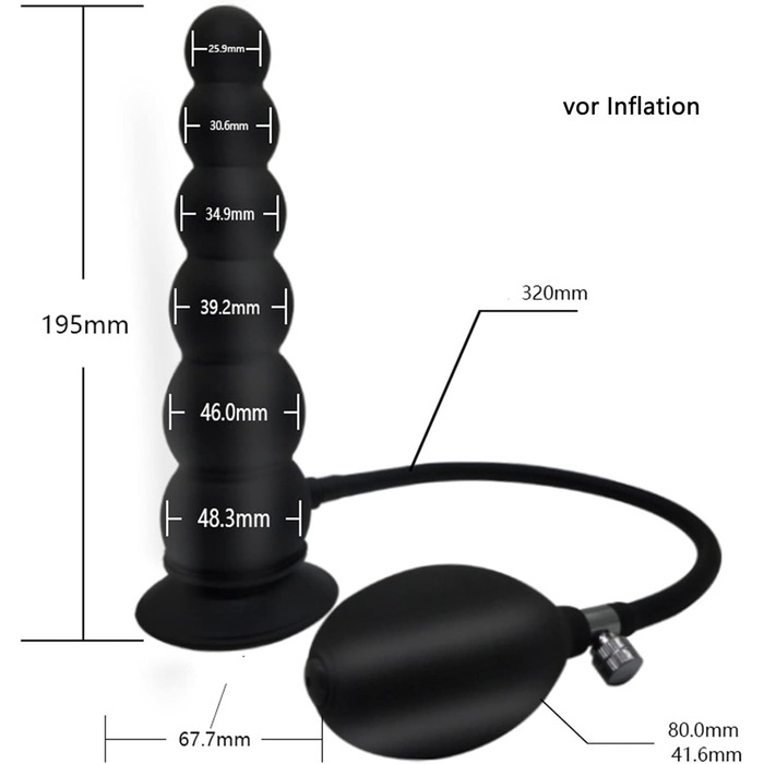 Анальний плагін з 6 перлами, силікон, великий розмір, регульований, для стимуляції та масажу простати, XL, для гомосексуалів