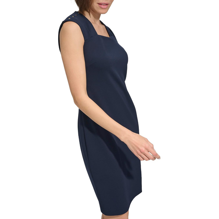 Сукня Tommy Hilfiger Scuba Crepe Rivet, колір Sky Captain (32)