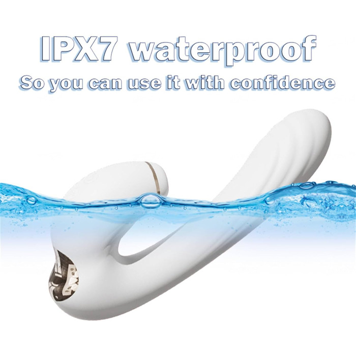 Вібратор Rabbit G-Punkt, силіконовий вібратор для жінок, кліторальний масажер з 7 режимів вібрації та 3 режимами насосу. Іграшки для дорослих, білий.