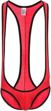 Чоловічий прозорий боді для боротьби Faringoto з підтяжками (3 шт., XXL)