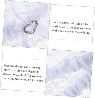 Набір мереживних стрічок для ніг (4 шт.) SHERCHPRY – аксесуари для весілля та урочистих подій, білі мереживні стрічки для ніг, 18x4 см