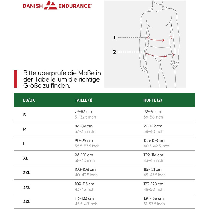 Боксеры чоловічі DANISH ENDURANCE 6 шт. (XXL, чорний) - бавовна, дихаючі, м'які, без етикетки