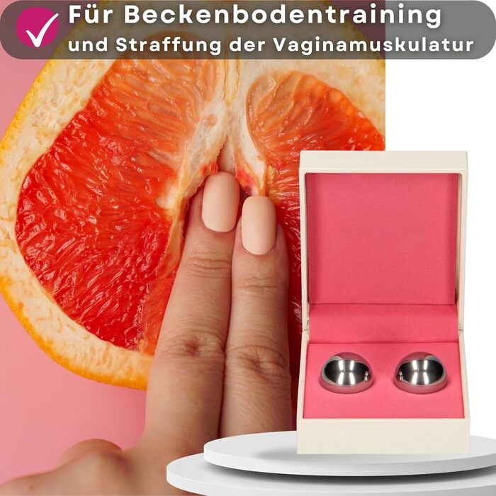 Металеві кульки для тренування тазового дна (3 розміри) - 28г, 44г, 64г - Beckenbodentraining для жінок. Ідеально для підтяжки вагіни (1 комплект)