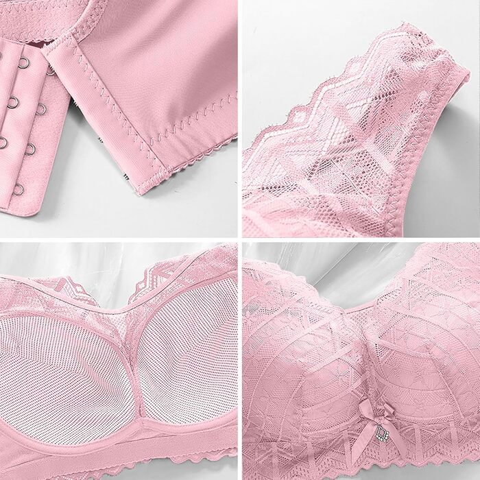 3 шт. комплект класичних мереживних спортивних бюстгальтерів CSKJ для жінок: Push Up, без кісточок, м'який, зручний для йоги, тренувань та сну