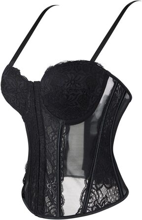 Топ-корсет жіночий у стилі Ренесанс з сітчастими вставками для вечірніх образів – побачення, осінній стиль, милий кроп-топ для вечірки, клубу, танк з корсетним шнуруванням #04-чорний XS