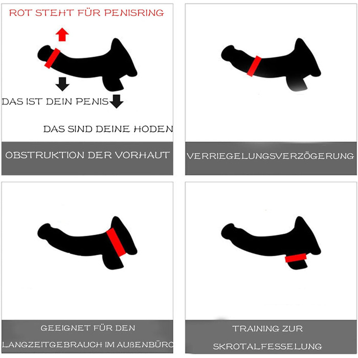 Кольце для статевого члена з вигнутою поверхнею (Eichelring) для чоловіків. Металеві кільця для статевого члена (маленькі, срібні)