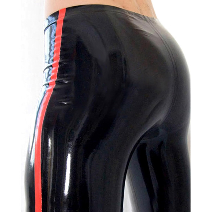 Чоловічі латексні лосини Kangxinsheng Mode, чорного кольору, ручної роботи з натурального латексу, для клубів, косплею та костюмів, XXL