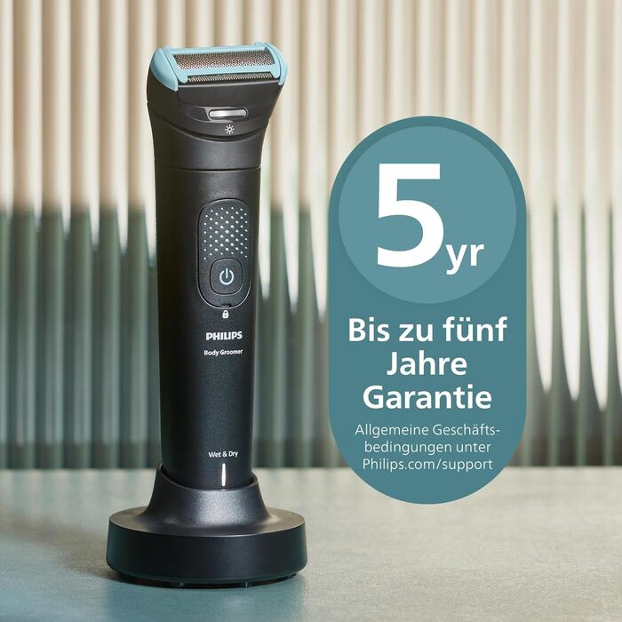 Тример для тіла та інтимних зон Philips Body Groomer Series 7000 BG7485/30, з 2D-гнучкою головкою, системою Triple Protect, насадками для спини та зарядним пристроєм, водонепроникний