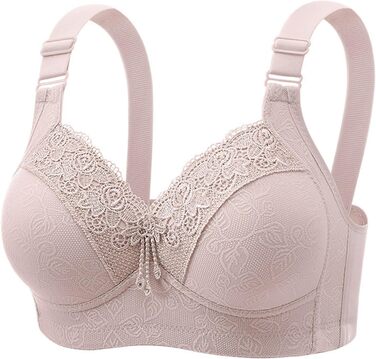 3 шт. бюстгальтер для жінок без кісточок Push Up, великий розмір, класичний комплект, м'який та зручний, для великих грудей, підходить для спорту та повсякденного носіння (зелений+сірий+рожевий), 100B