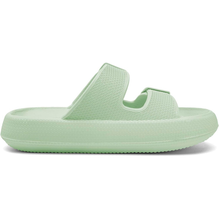 Сланці-хмаринки Cozyslides Original для жінок та чоловіків, зручні сандалії з регульованими ремінцями, протиковзаюча підошва Airfoot, світло-зелені (39/40 EU)