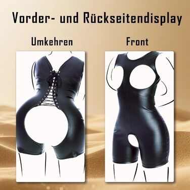Жіночий боді з шкіри Bondage, BDSM аксесуар, сексуальний шкіряний костюм для дорослих (L) Чорний