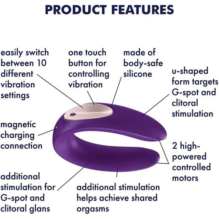 Satisfyer Paar-Vibrator: вібратор для пар | Медичний силікон | Стимулятор для жінок та чоловіків