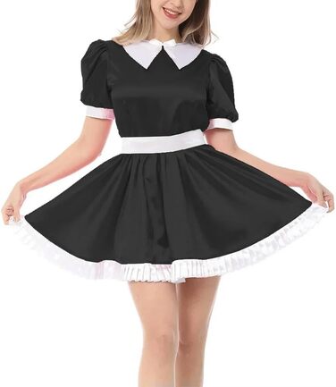 Сукня жіноча Sissy з рюшами, у стилі Лоліта, великі розміри, для рольових ігор, заходів, Хелловінських вечірок, чорна XXL