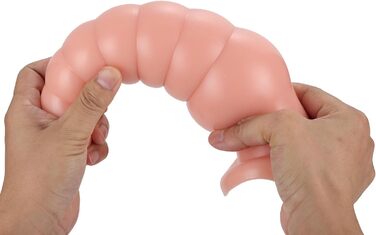 Анальний секс-іграшка YXBLV з великим куполом та сильним присоском, гнучкий дилдо для мастурбації, чорний (25.5 см)