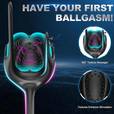 Вібраційний кільце для статевих органів з пультом дистанційного керування, 10 режимів вібрації, стимулятор G-точки, масажер для чоловіків та пар